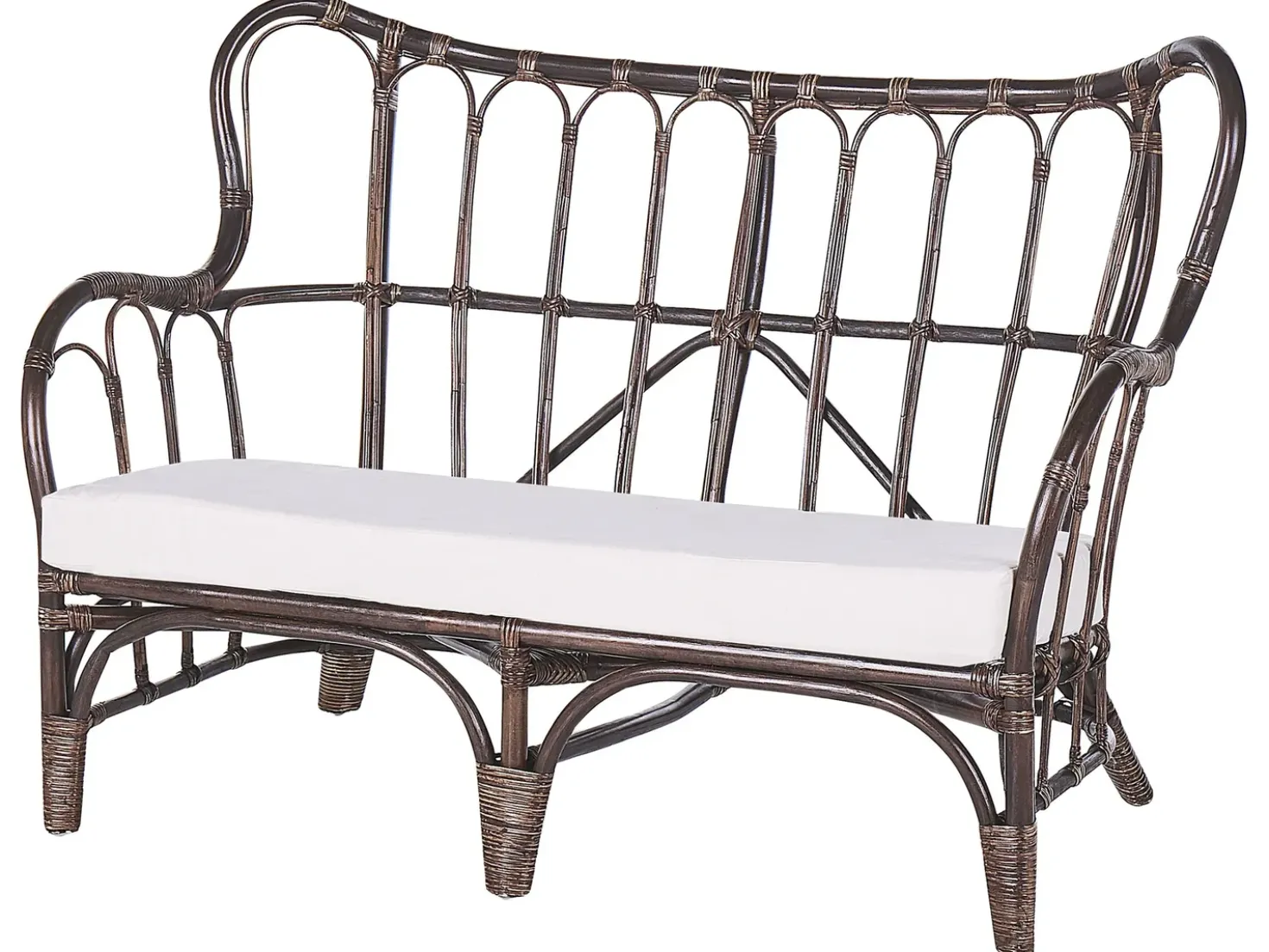 Set da giardino con tavolo 4 posti BRINDISI Rattan Marrone scuro