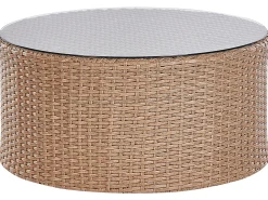 Set da giardino con tavolo 9 posti SEVERO Rattan sintetico (PE) Beige sabbia