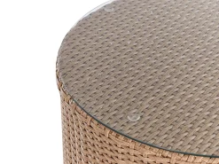 Set da giardino con tavolo 9 posti SEVERO Rattan sintetico (PE) Beige sabbia