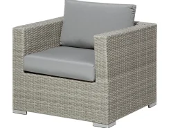 Set da giardino con tavolo 8 posti XXL Lato destro Modulare Rattan sintetico (PE) Grigio