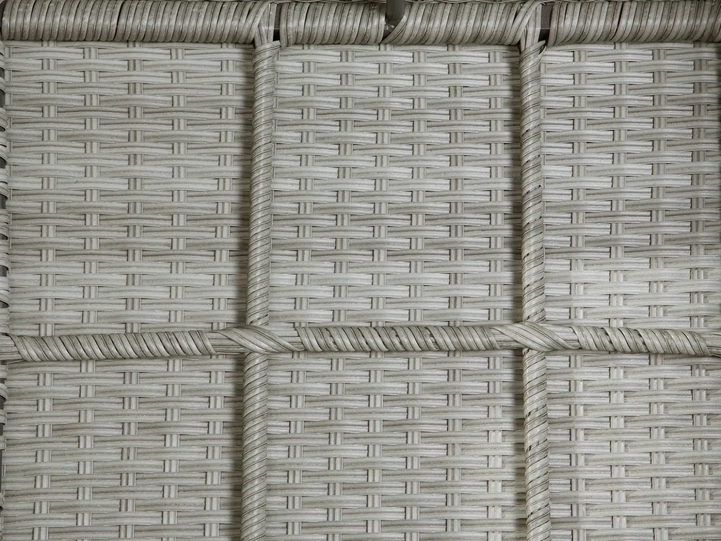 Set da giardino con tavolo 8 posti XXL Lato destro Modulare Rattan sintetico (PE) Grigio