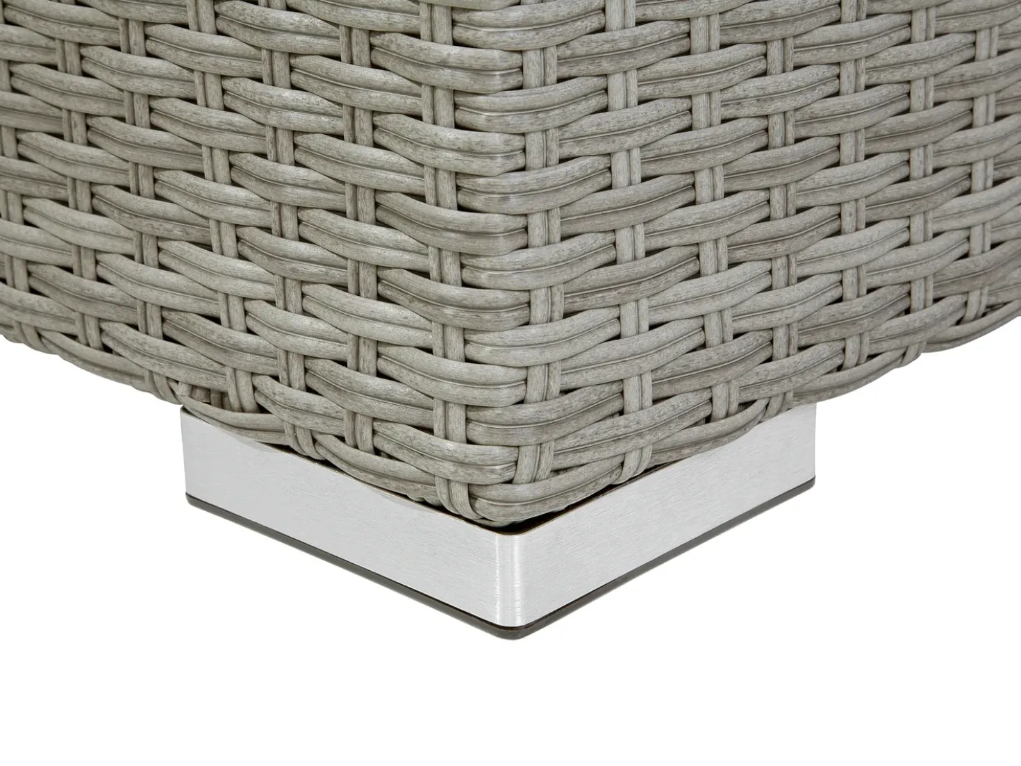 Set da giardino con tavolo 8 posti XXL Lato destro Modulare Rattan sintetico (PE) Grigio