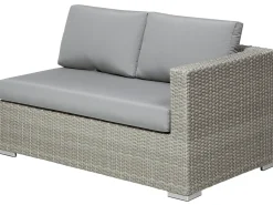 Set da giardino con tavolo 8 posti XXL Lato destro Modulare Rattan sintetico (PE) Grigio