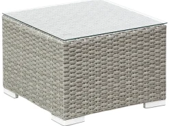 Set da giardino con tavolo 8 posti XXL Lato destro Modulare Rattan sintetico (PE) Grigio