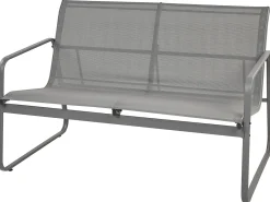 Set da giardino con tavolo 4 posti BARREA Metallo Grigio