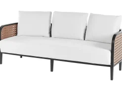 Set da giardino con tavolo 5 posti MONTEFALCO Metallo Bianco