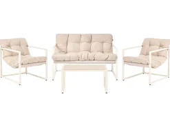 Set da giardino con tavolo 4 posti GARDA Metallo Beige