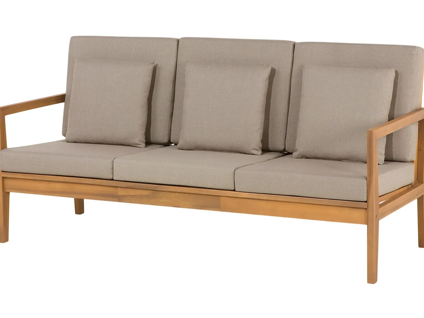 Set da giardino con tavolo 7 posti PATAJA Legno di acacia certificato Marrone chiaro