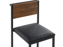 Set da pranzo BURTON Marrone/Nero 4 posti