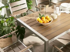 Set da pranzo da giardino 6 posti VERNIO Marrone