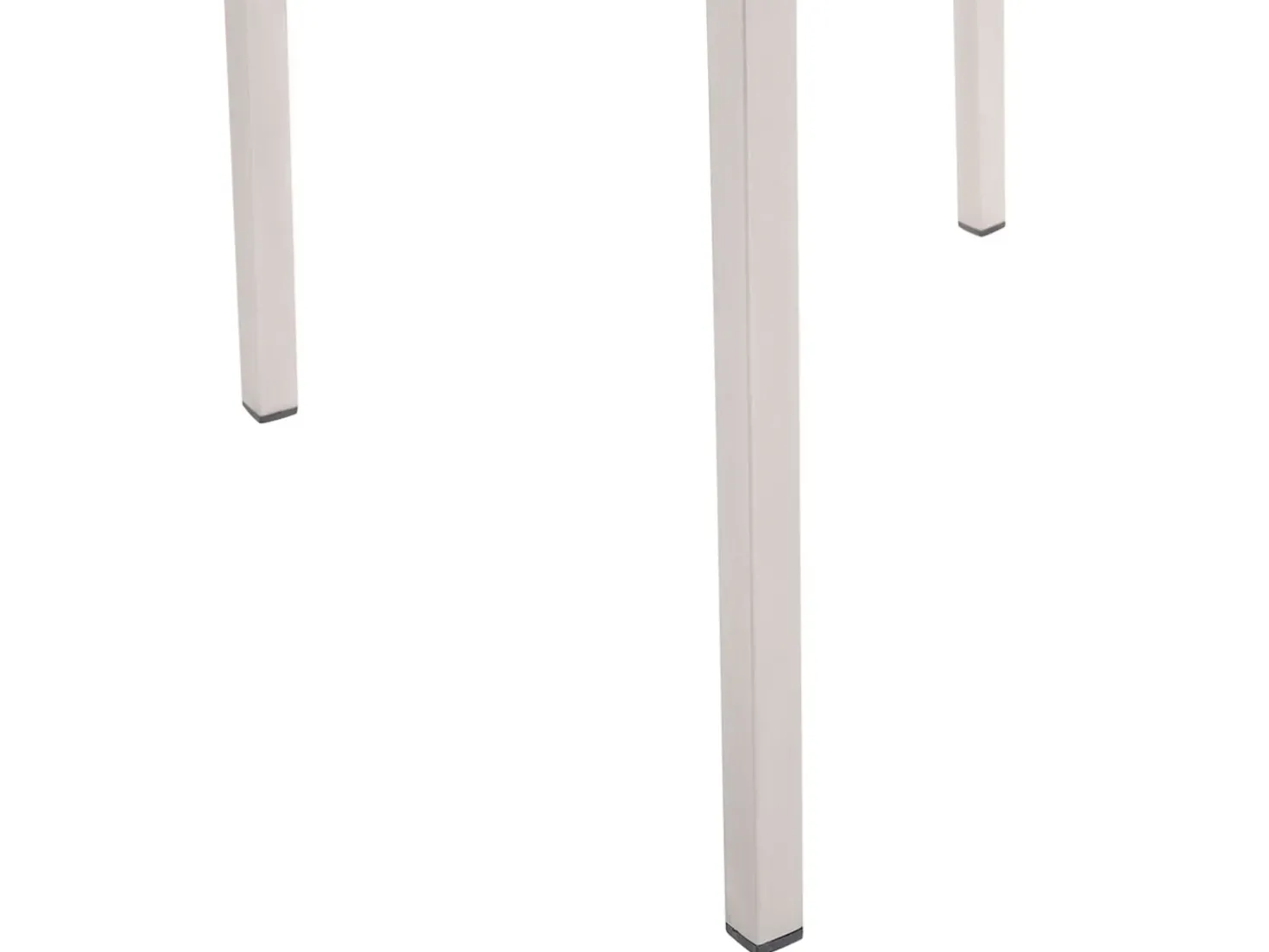 Set da pranzo da giardino 4 posti COSOLETO/GROSSETO Vetro temperato Effetto marmo Bianco/Beige