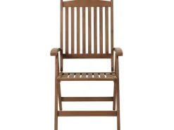 Set da pranzo da giardino 6 posti AMANTEA con Ombrellone Legno d'acacia Rosso
