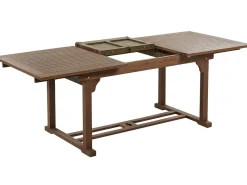 Set da pranzo da giardino 6 posti AMANTEA con Ombrellone Legno d'acacia Rosso