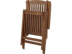 Set da pranzo da giardino 6 posti AMANTEA con Ombrellone Legno d'acacia Rosso
