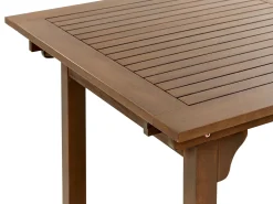 Set da pranzo da giardino 6 posti AMANTEA con Ombrellone Legno d'acacia Rosso