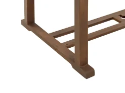 Set da pranzo da giardino 6 posti AMANTEA con Ombrellone Legno d'acacia Rosso