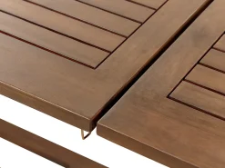 Set da pranzo da giardino 6 posti AMANTEA con Ombrellone Legno d'acacia Rosso