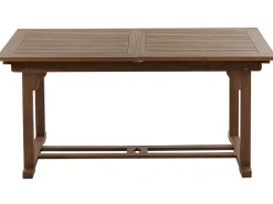 Set da pranzo da giardino 6 posti AMANTEA con Ombrellone Legno d'acacia Rosso