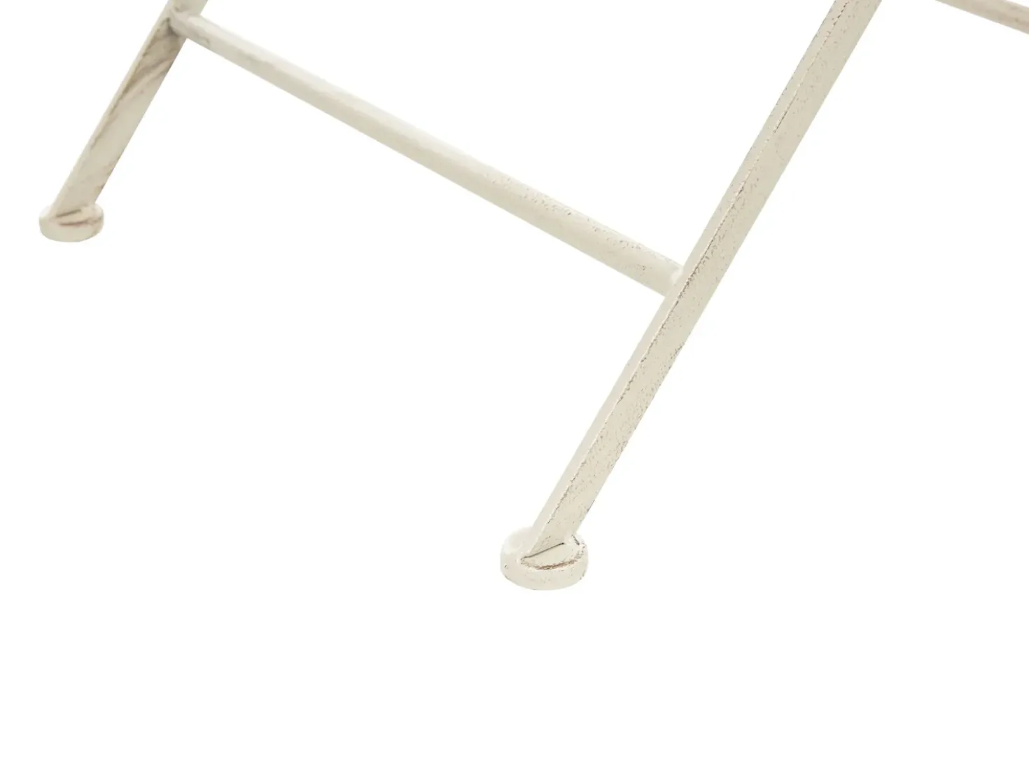 Set da pranzo da giardino 4 posti BIVIO Pieghevole Metallo Bianco sporco