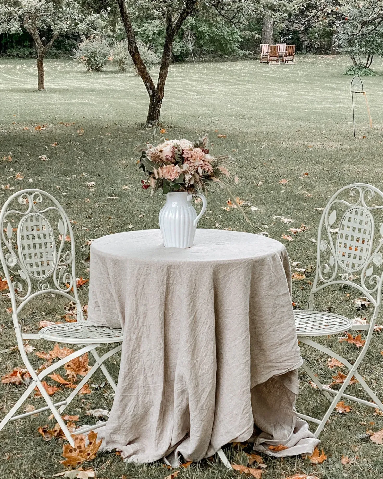 Set da pranzo da giardino 4 posti BIVIO Pieghevole Metallo Bianco sporco