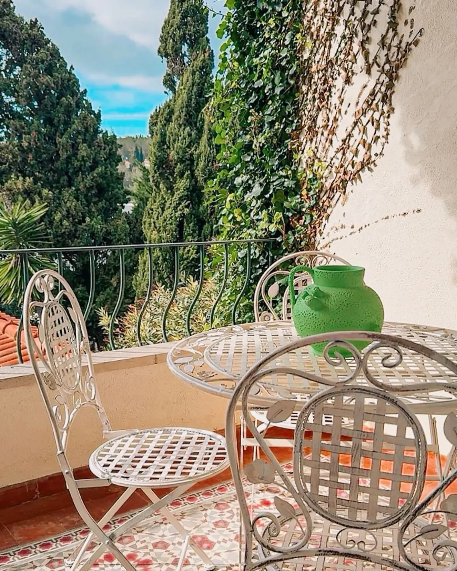 Set da pranzo da giardino 4 posti BIVIO Pieghevole Metallo Bianco sporco