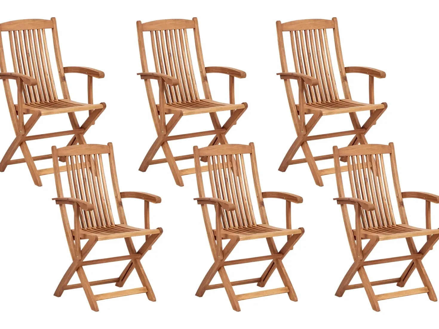 Set da pranzo da giardino 6 posti MAUI II Legno d'acacia Marrone chiaro