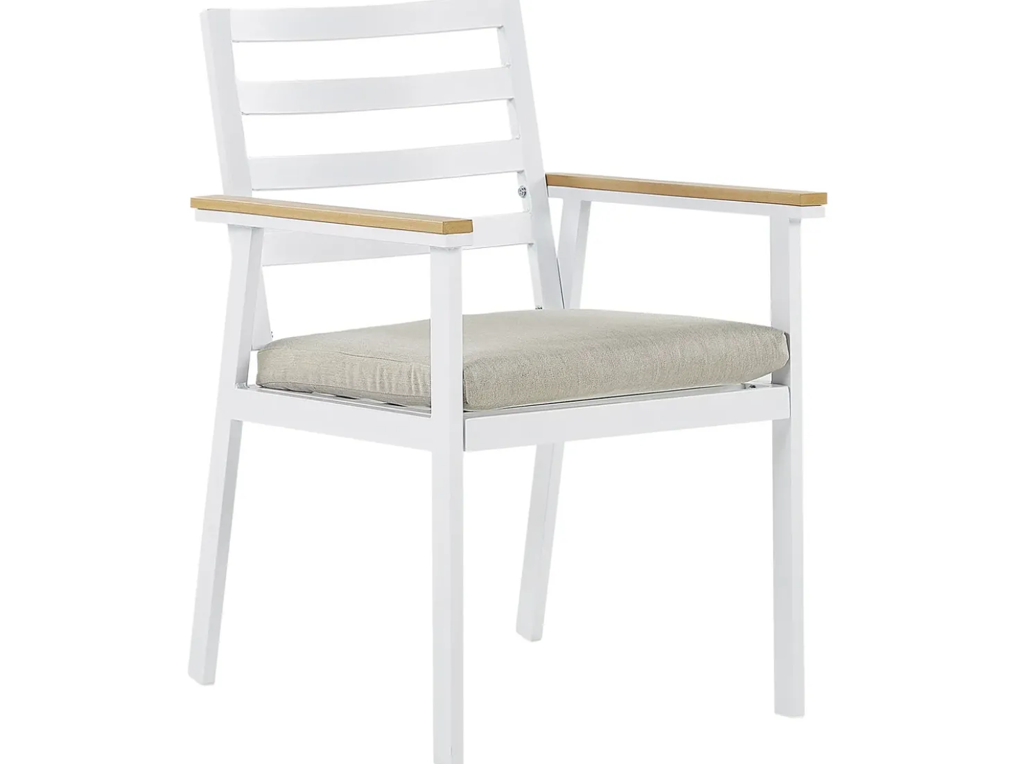 Set da pranzo da giardino 4 posti CAVOLI con cuscini Metallo Beige