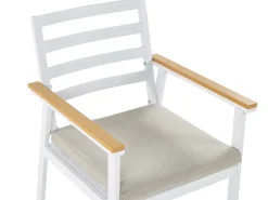 Set da pranzo da giardino 4 posti CAVOLI con cuscini Metallo Beige