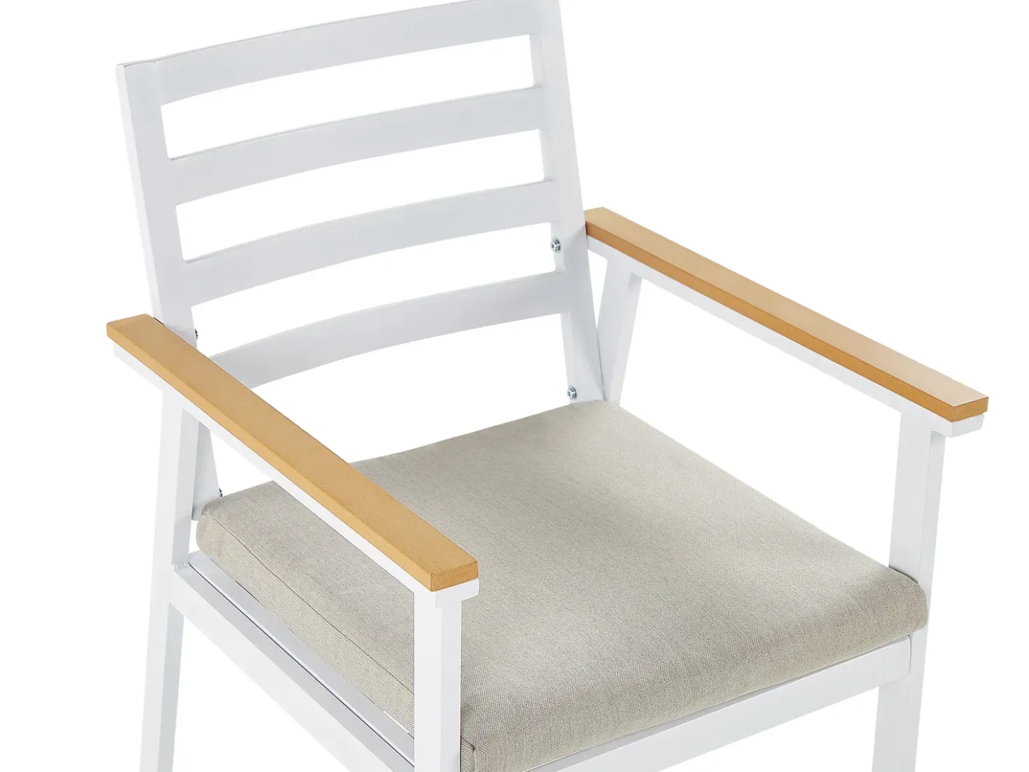 Set da pranzo da giardino 4 posti CAVOLI con cuscini Metallo Beige