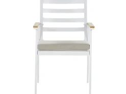 Set da pranzo da giardino 4 posti CAVOLI con cuscini Metallo Beige