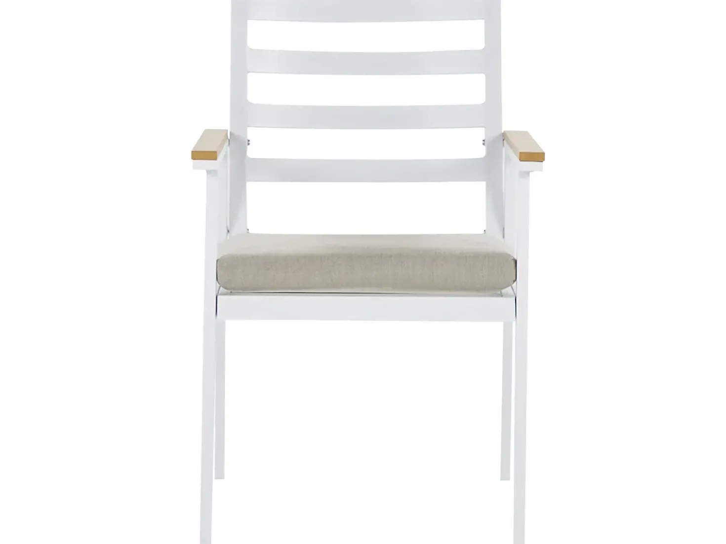 Set da pranzo da giardino 4 posti CAVOLI con cuscini Metallo Beige
