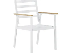 Set da pranzo da giardino 4 posti CAVOLI con cuscini Metallo Beige