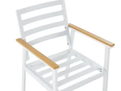Set da pranzo da giardino 4 posti CAVOLI con cuscini Metallo Beige
