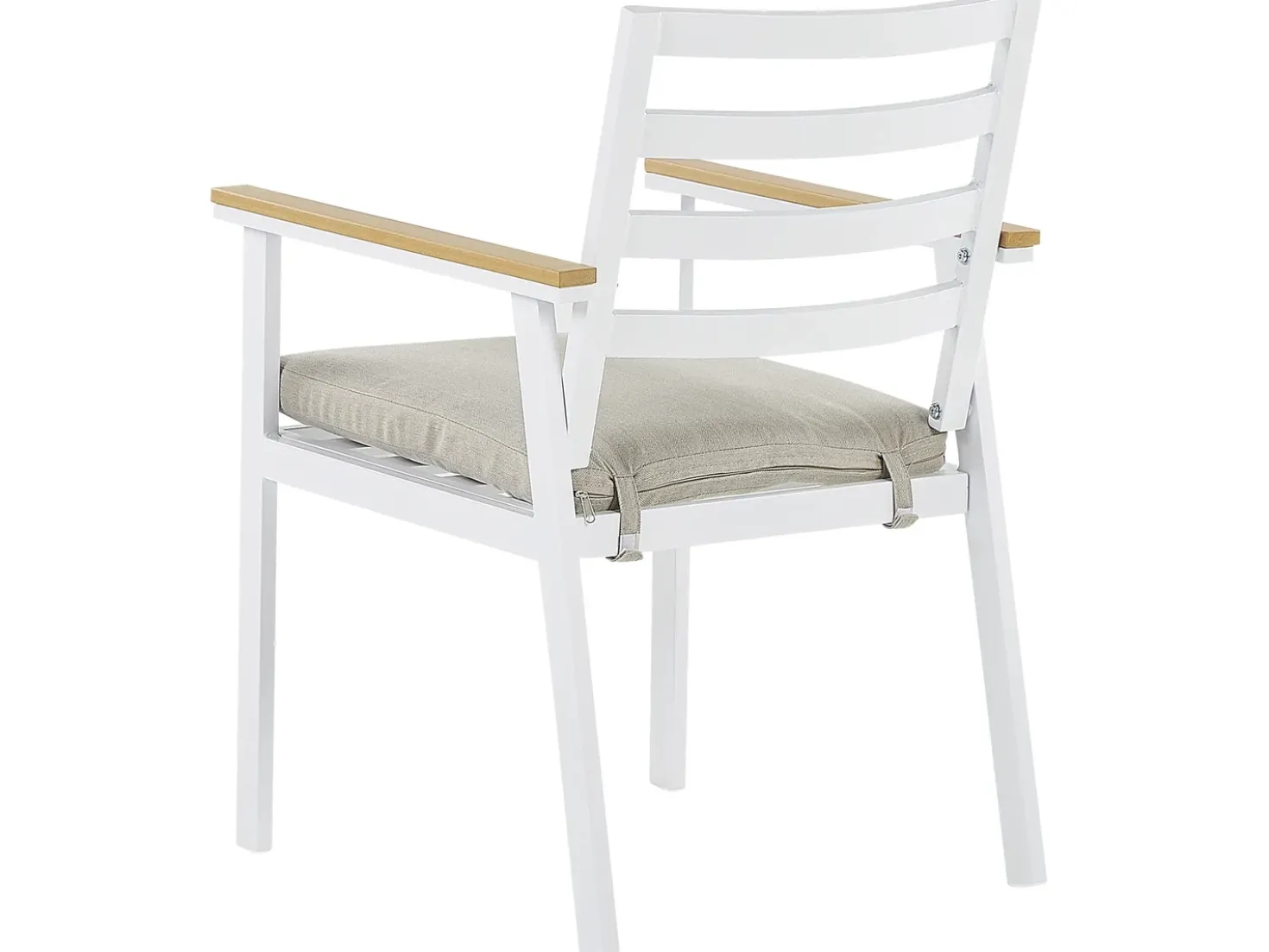 Set da pranzo da giardino 4 posti CAVOLI con cuscini Metallo Beige