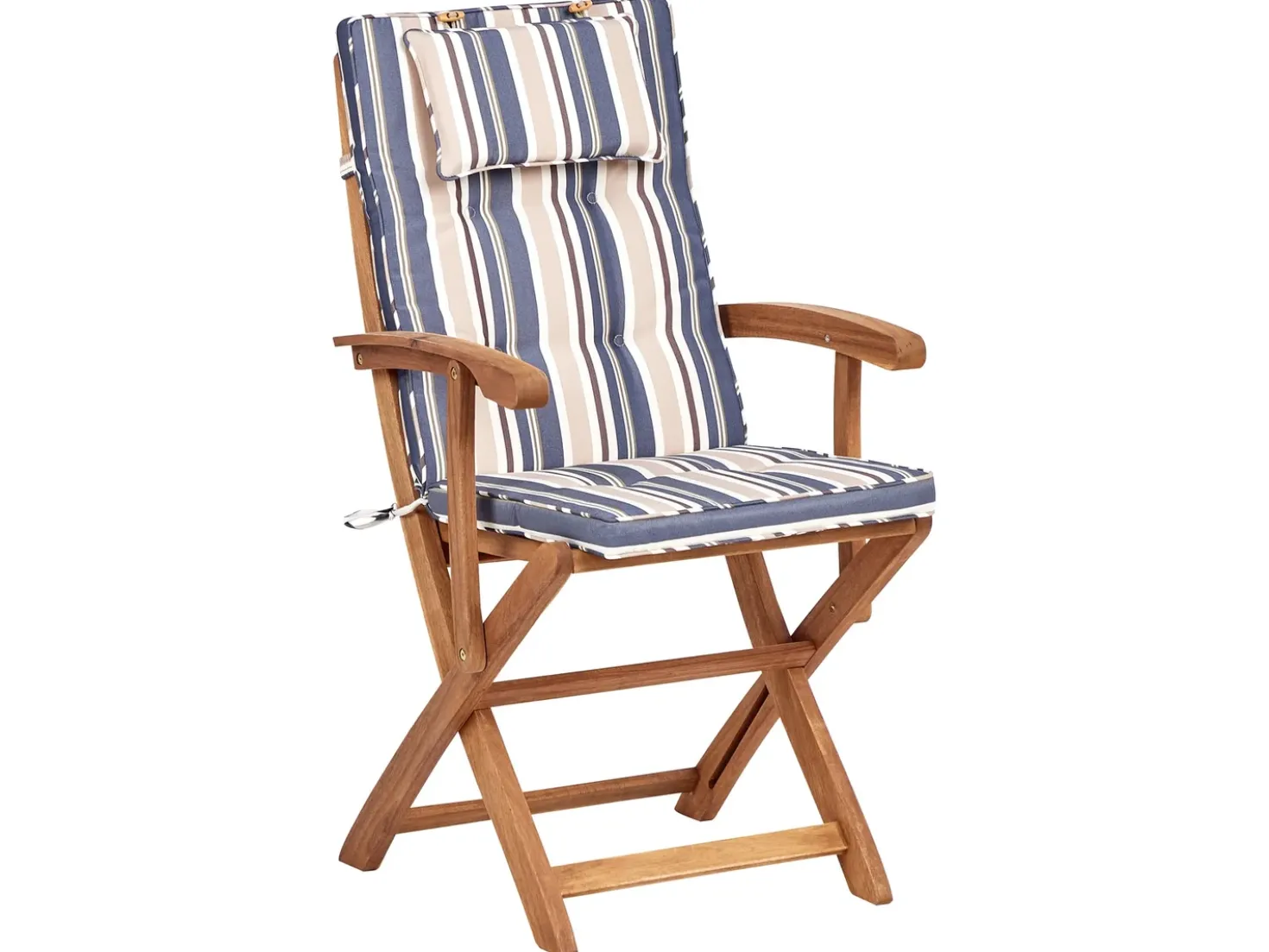 Set da pranzo da giardino 8 posti MAUI II con cuscini Legno d'acacia Multicolore
