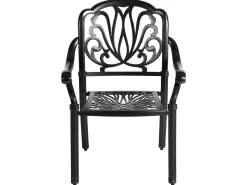 Set da pranzo da giardino 4 posti ANCONA con cuscini Metallo Nero