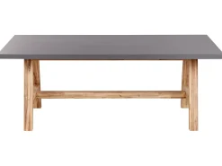 Set da pranzo da giardino con sgabelli 6 posti TONNARE Cemento Grigio