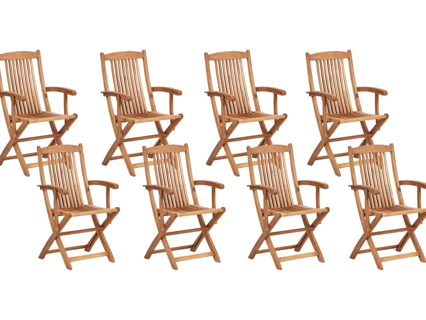 Set da pranzo da giardino 8 posti MAUI PREMIUM Legno d'acacia Tortora