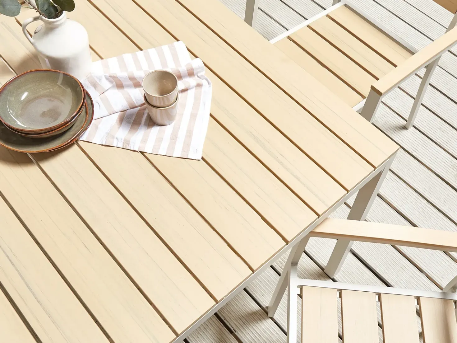 Set da pranzo da giardino 4 posti PRATO Beige