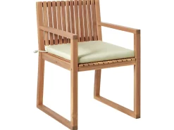Set da pranzo da giardino 8 posti SASSARI PREMIUM con cuscini Legno di acacia certificato Verde chiaro