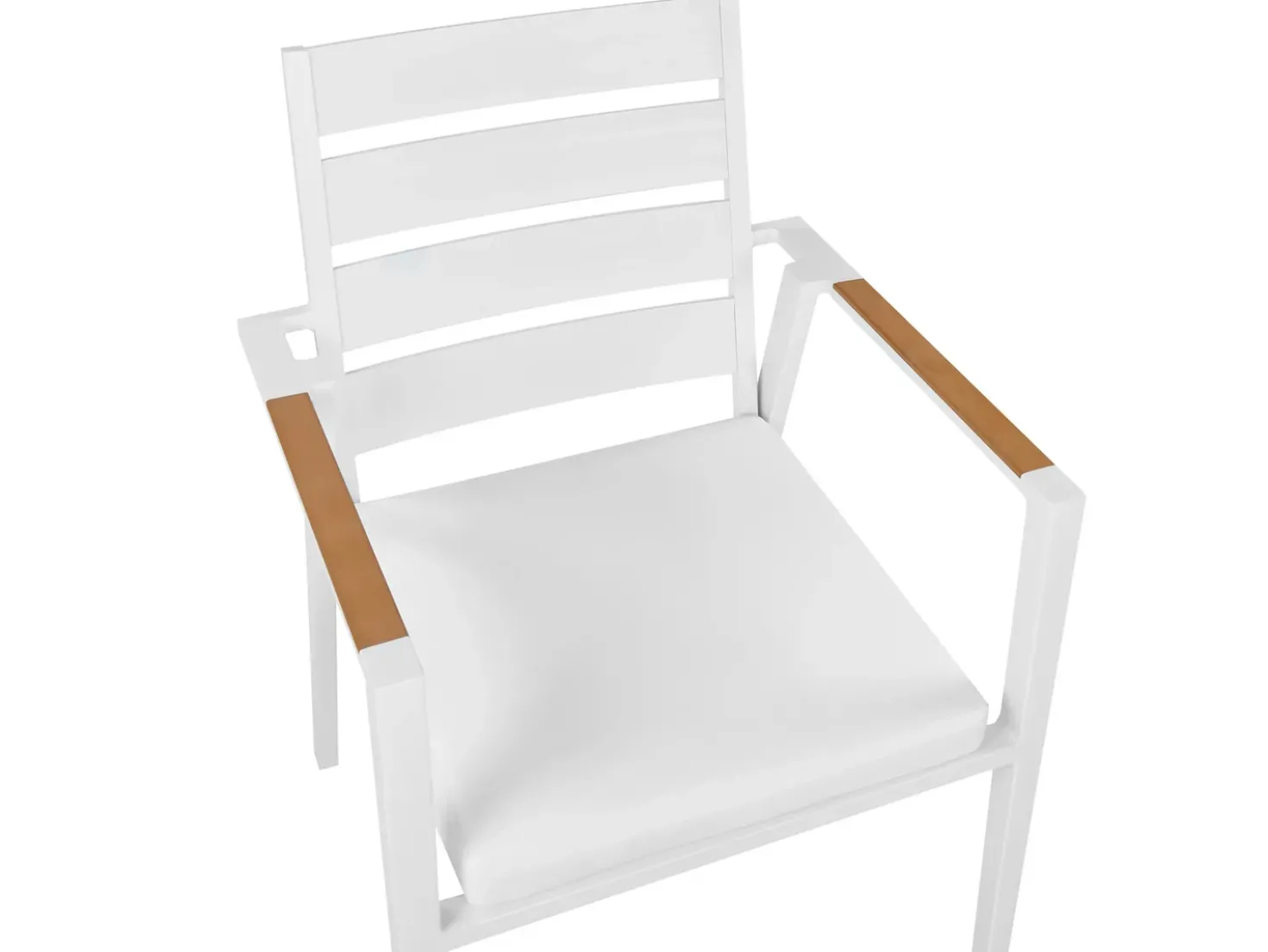 Set da pranzo da giardino 6 posti VALCANETTO/TAVIANO Metallo Bianco