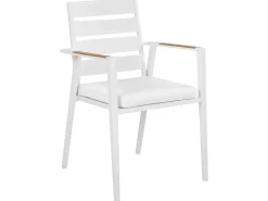 Set da pranzo da giardino 6 posti VALCANETTO/TAVIANO Metallo Bianco