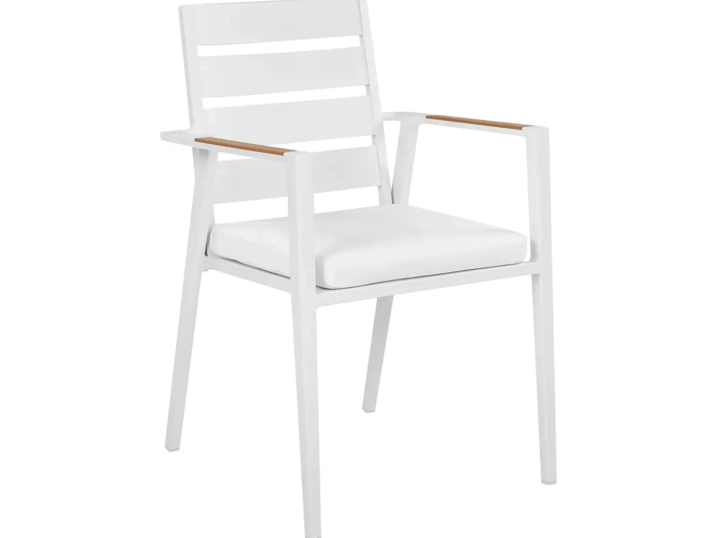 Set da pranzo da giardino 6 posti VALCANETTO/TAVIANO Metallo Bianco