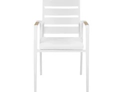 Set da pranzo da giardino 6 posti VALCANETTO/TAVIANO Metallo Bianco