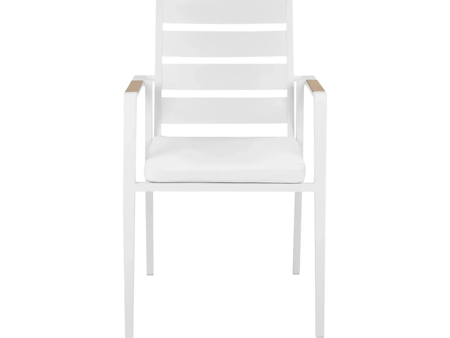 Set da pranzo da giardino 6 posti VALCANETTO/TAVIANO Metallo Bianco