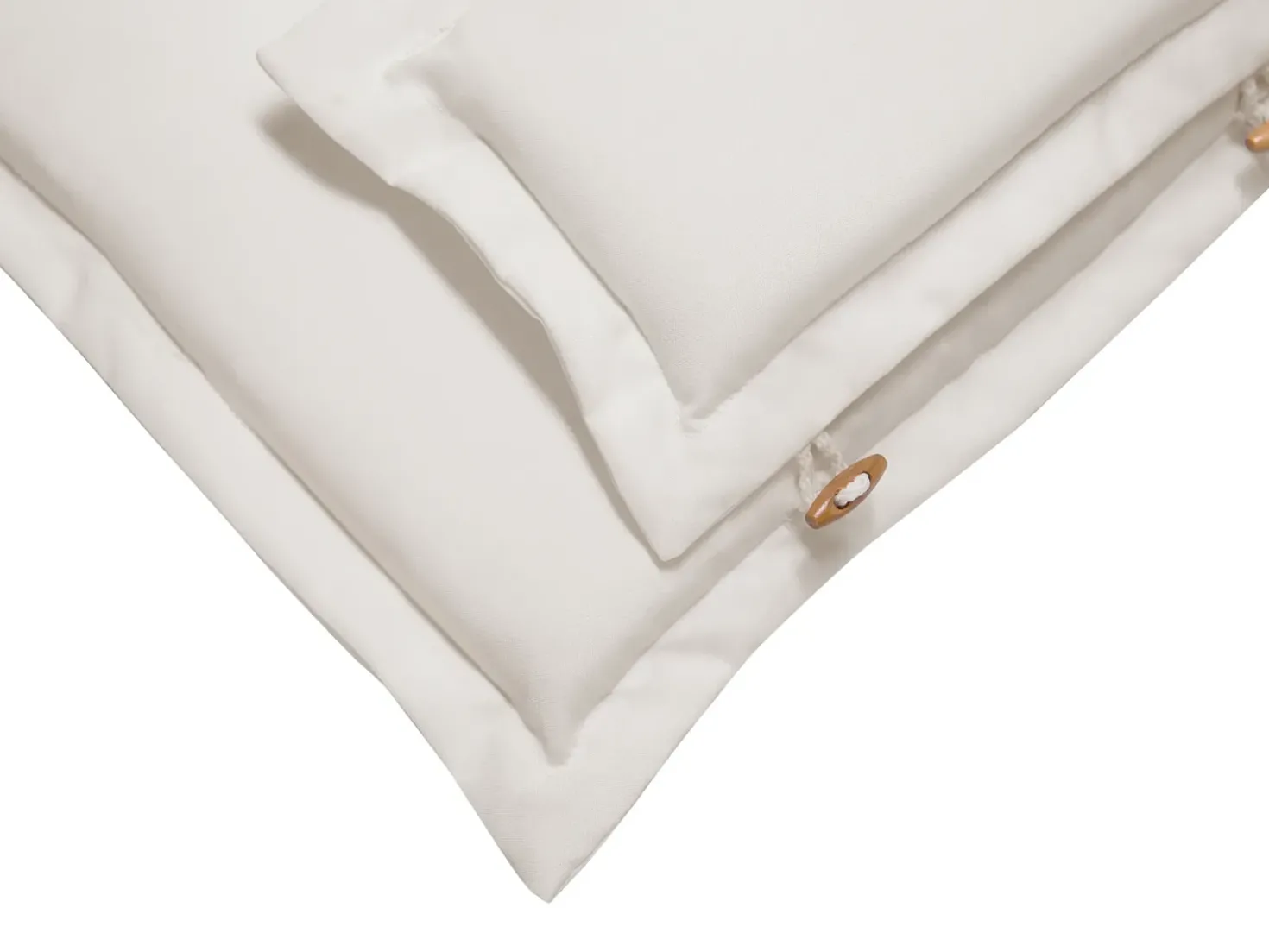 Set da pranzo da giardino 6 posti AMANTEA con cuscini Legno d'acacia Bianco sporco