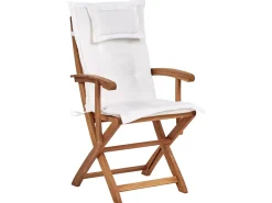 Set da pranzo da giardino 8 posti MAUI II con cuscini Legno d'acacia Bianco sporco