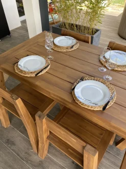 Set da pranzo da giardino 6 posti LIVORNO Legno d'acacia Marrone
