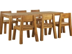 Set da pranzo da giardino 6 posti LIVORNO Legno d'acacia Marrone