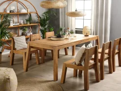 Set da pranzo da giardino 6 posti LIVORNO Legno d'acacia Marrone